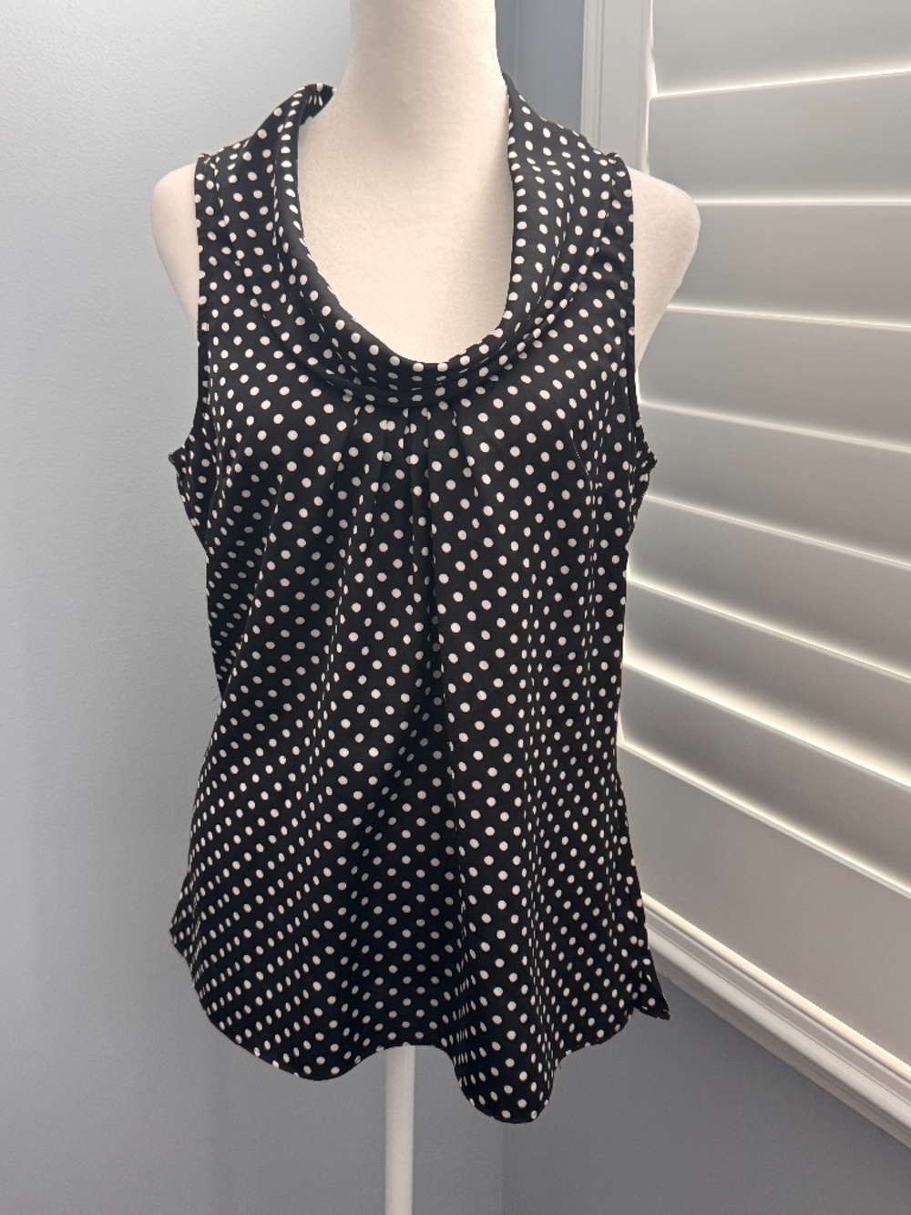 NWT White House Black Market Sleeveless Cowl Neck Blouse